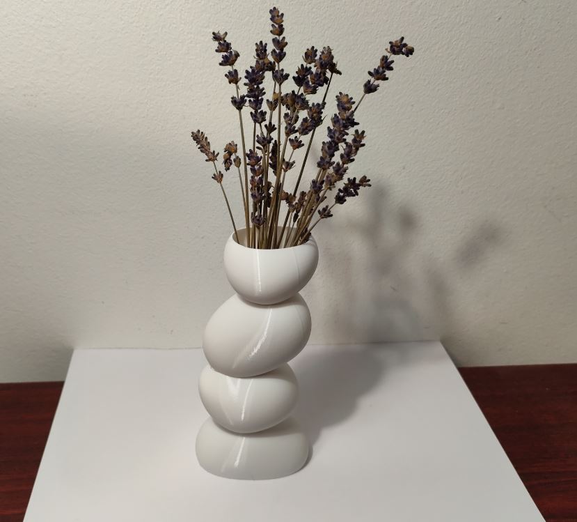 Balancing Pebble Vase – Modern Zen Rock Stack Design