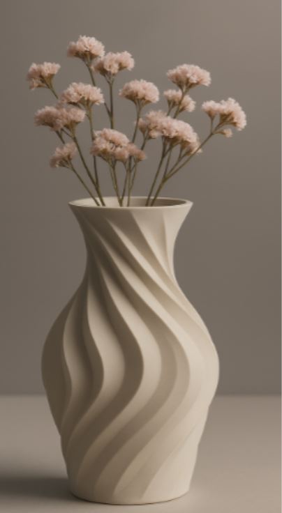 Tall Spiral Twist Vase – Modern Sculptural Flower Vase