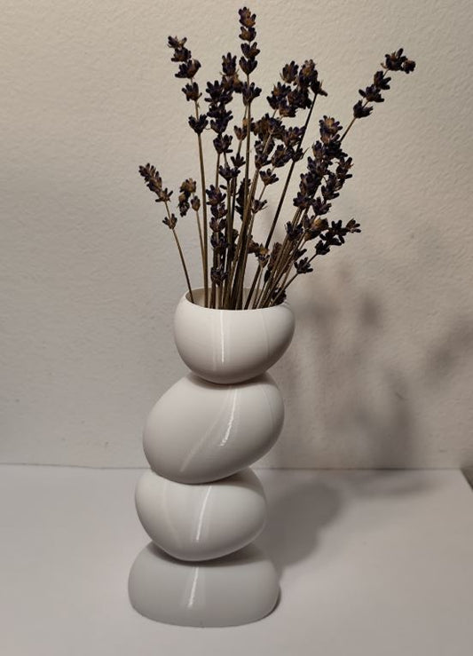 Balancing Pebble Vase – Modern Zen Rock Stack Design