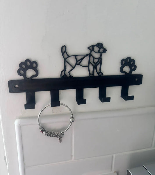 🐾 Dog Paw Key & Lead Holder – 3D Printed Wall Hanger