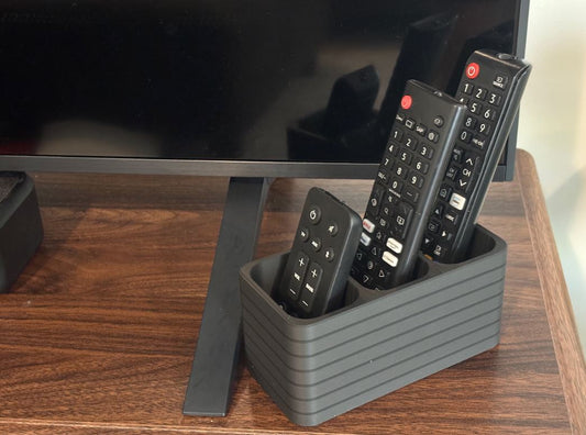 Modern 3-Slot TV Remote Control Organizer