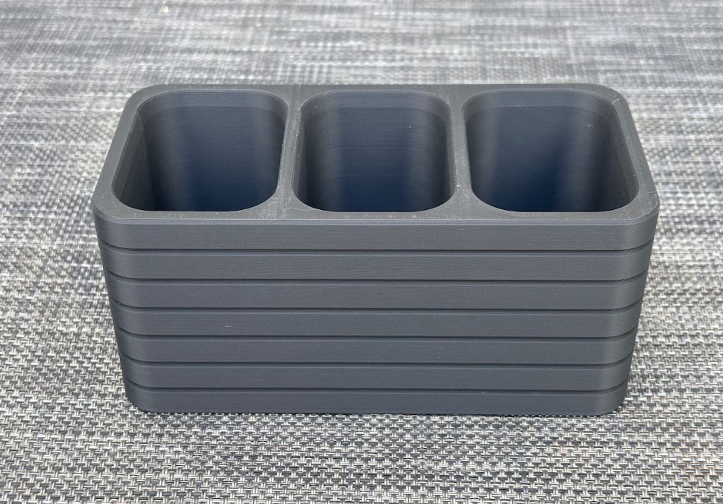 Modern 3-Slot TV Remote Control Organizer